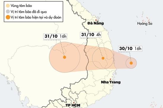 Bão số 5 cách đất liền hơn 100 km, giật cấp 12