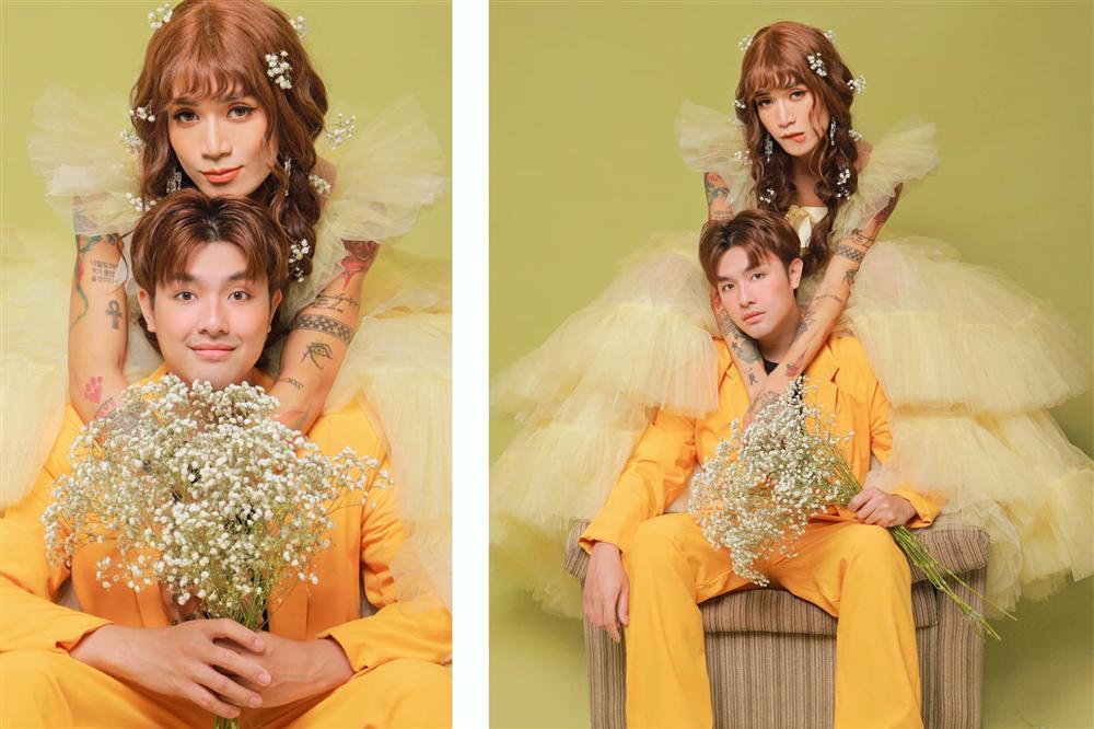 Đúng Halloween BB Trần chơi lớn tung ảnh cưới, lại còn ngỏ ý muốn kết hôn với người tình đồng giới Quang Lâm-1