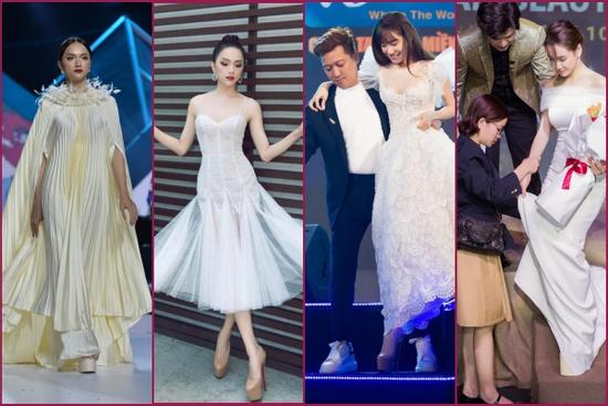 Đam mê 'đi cà kheo' bằng giày 25cm: Hương Giang catwalk đầy thần thái, Nhã Phương cần cả chồng và trợ lý dìu