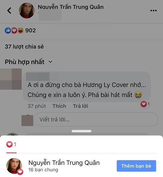 Không nhiều lời, Nguyễn Trần Trung Quân cấm Hương Ly cover hit mới chỉ bằng 1 icon-3