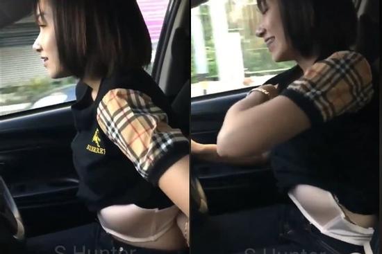 Vừa lái xe vừa mặc áo lót, nữ tài xế hứng 'gạch đá' của cư dân mạng