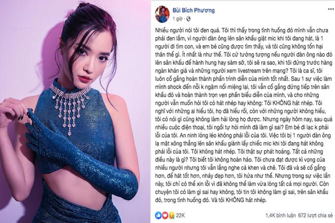Sau sự cố cướp mic bị Sở Văn Hóa triệu tập, Bích Phương tức tưởi: Tôi không hát nhép, chẳng làm gì sai-2