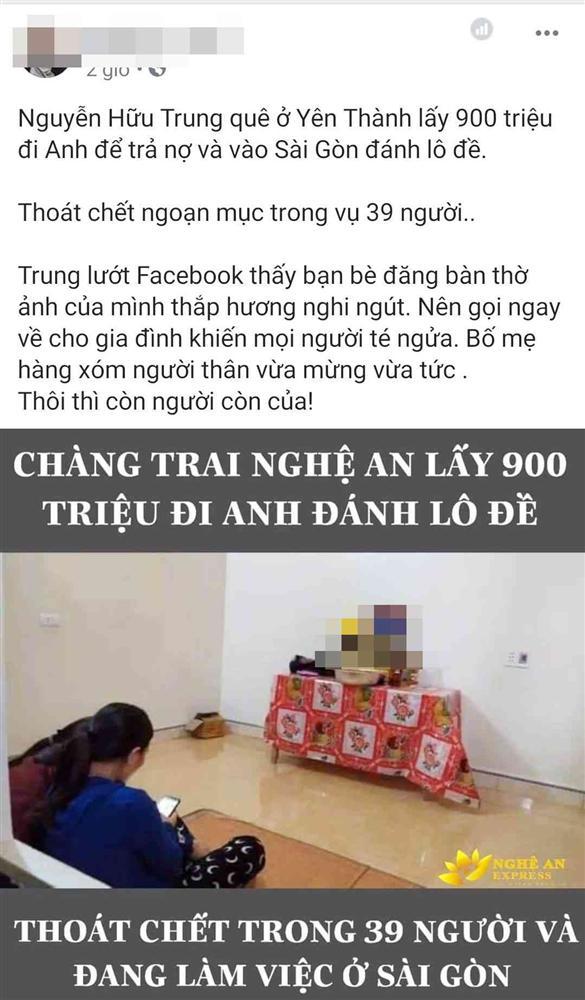 Sự thật thông tin người đàn ông Nghệ An thoát chết ở Anh vì cầm 900 triệu đi đánh đề-1