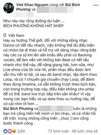 Khắc Việt bênh vực Bích Phương giữa nghi án hát nhép trên sân khấu-2
