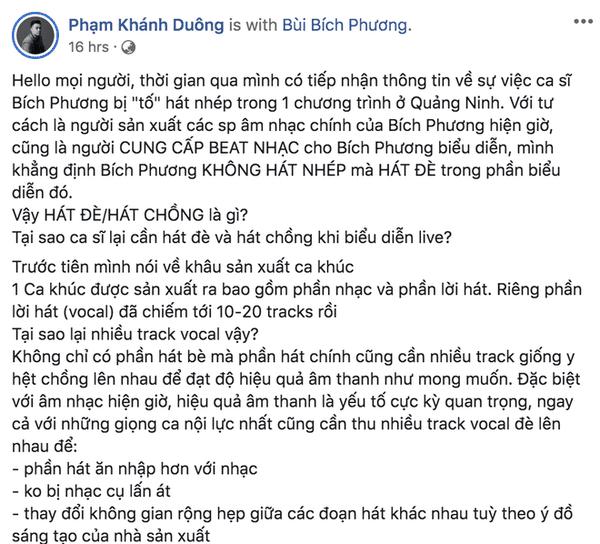 Bích Phương được cả showbiz Việt bênh vực sau nghi vấn hát nhép-4