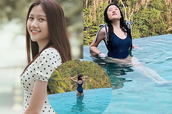 Hiếm hoi lắm mới đăng ảnh diện áo tắm, cô em út kín tiếng của Trấn Thành khoe thân hình gợi cảm chẳng kém ai