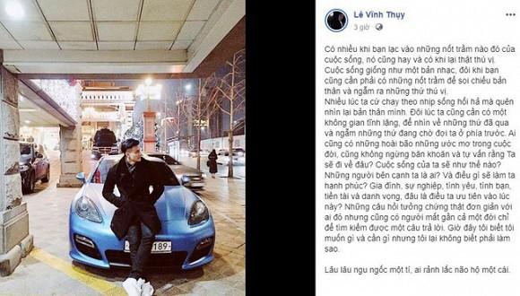 Vĩnh Thụy lại gây chú ý với chia sẻ tâm trạng giữa lúc Hoàng Thùy Linh vướng nghi án hẹn hò-1