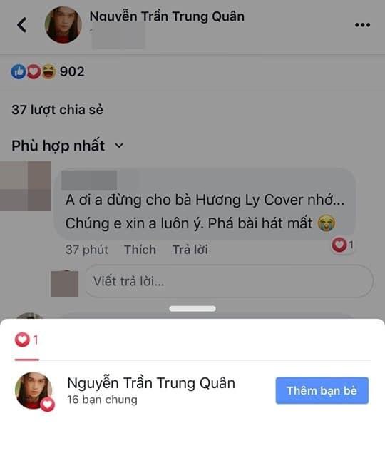 Hương Ly đã hết dỗi sau khi Nguyễn Trần Trung Quân lên tiếng giải thích về cái tim nhỡ tay?-2