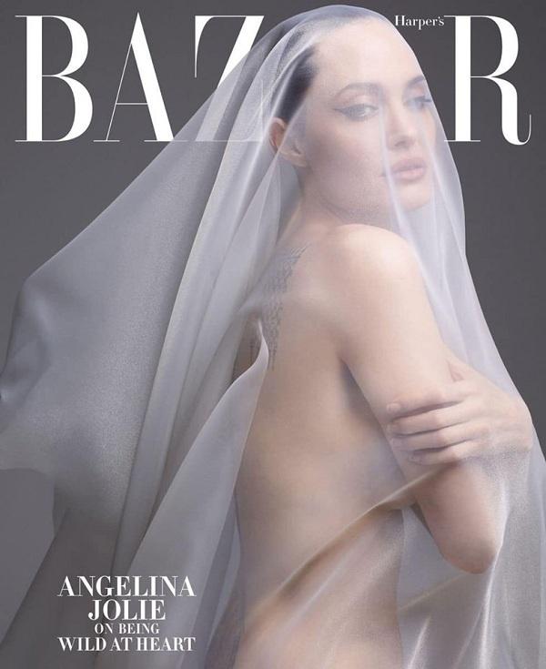 Angelina Jolie khiến fan thổn thức khi bán khỏa thân đẹp ảo diệu trên tạp chí-2