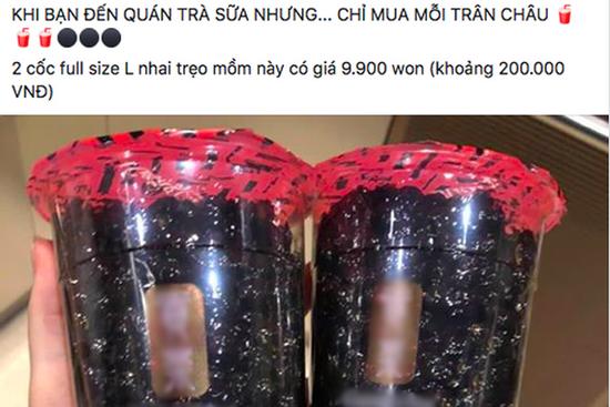 'Nổi như cồn' khắp mạng xã hội: Bức ảnh cốc trà sữa toàn trân châu 'đen xì' giá 200k