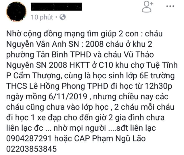 Hải Dương: Hai nữ sinh lớp 6 mất tích khi đến trường-1