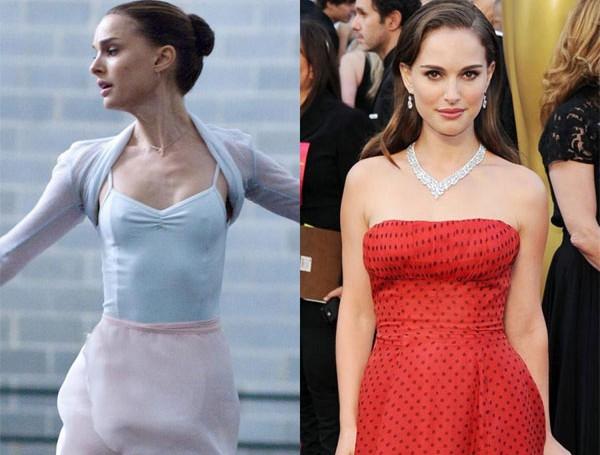 Năm 2010, Natalia Portman giảm 9 kg để đóng vũ công trong phim "Black Swan". Nữ diễn viên thực hành chế độ ăn kiêng chỉ gồm cà rốt và nước hạnh nhân, tập thể dục 5-8 tiếng mỗi ngày trong suốt một năm để có hình thể thon gọn vừa với vai diễn vũ công ba lê.