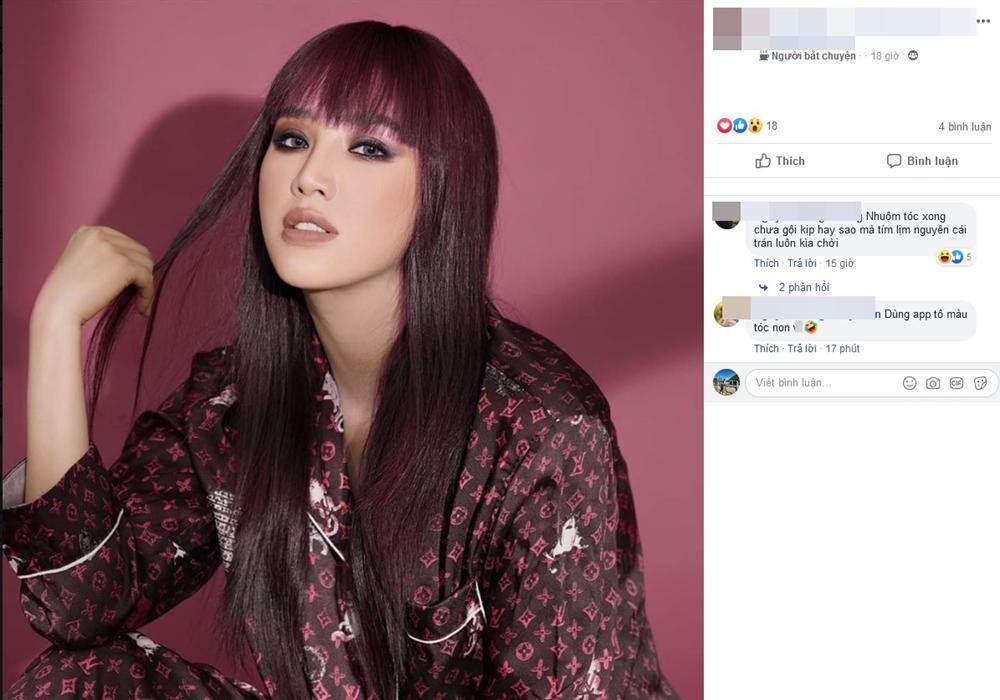 Thợ photoshop non tay hô biến tóc mới cho Bảo Thy còn khuyến mãi thêm vầng trán hồng rực-3