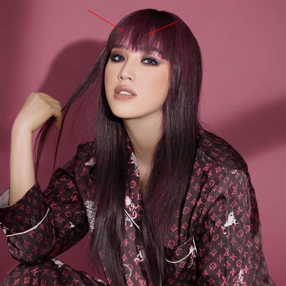 Thợ photoshop non tay hô biến tóc mới cho Bảo Thy còn khuyến mãi thêm vầng trán hồng rực-4