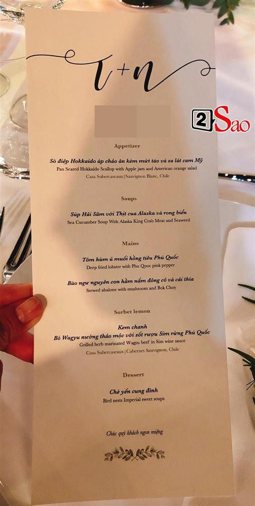 Thực đơn sơn hào hải vị trong đám cưới Đông Nhi-1