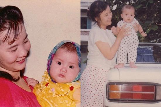 Thả vài tấm ảnh thời bé chụp cùng mẹ, tình cũ Phan Thành làm ai cũng ngạc nhiên với nhan sắc đấng sinh thành