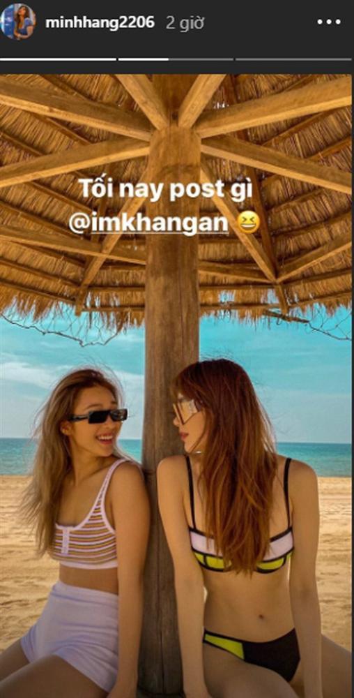 Hậu đám cưới thế kỷ, Minh Hằng - Khả Ngân thả dáng nóng bỏng với bikini nhỏ xíu-1