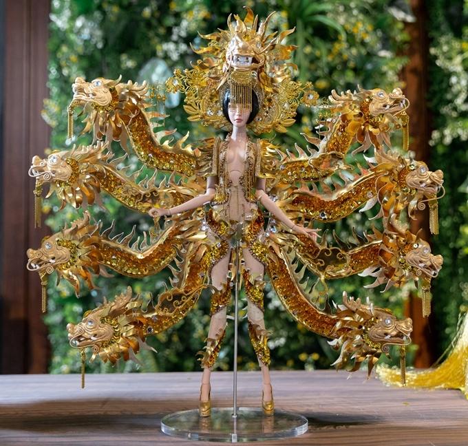 Lộ diện 3 quốc phục thi Miss Universe 2019 của Hoàng Thùy: Khán giả ủng hộ Cafe phin sữa đá-9