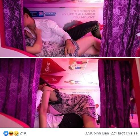 Cặp đôi ngang nhiên diễn cảnh nóng trên chuyến xe khách Hà Nội - Sapa-1