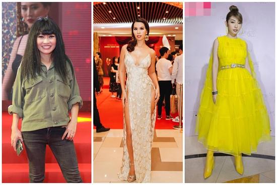 Phương Thanh đi sự kiện mà như 'tập nghĩa vụ quân sự' - Khổng Tú Quỳnh tự dìm dáng vì set đồ vàng chóe