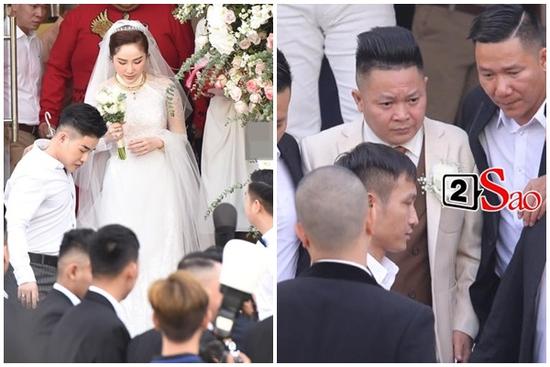 Bảo Thy chọn áo dài trắng phối ren, chú rể hack tuổi bằng kiểu tóc undercut trong lễ cưới tại nhà thờ