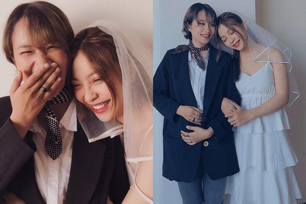 Chia tay Quang Hải, Nhật Lê tung loạt khoảnh khắc làm cô dâu sánh bước bên chú rể đồng giới-1