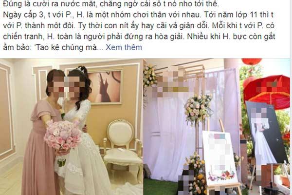Phù dâu bật khóc ngay trong ngày kết hôn, em nhẹ nhàng an ủi rồi ném hoa cưới dằn mặt-3