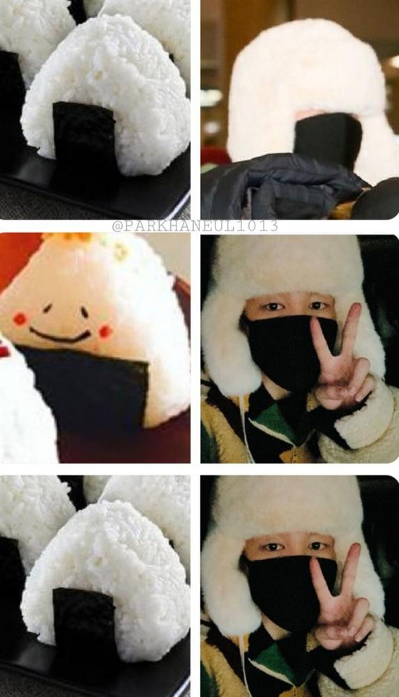 Jimin (BTS) được ví như cơm nắm khi đội mũ lông trắng ở sân bay-6