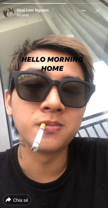 Hoài Lâm đăng ảnh hút thuốc lá, xuống sắc đầu tóc bù xù-1