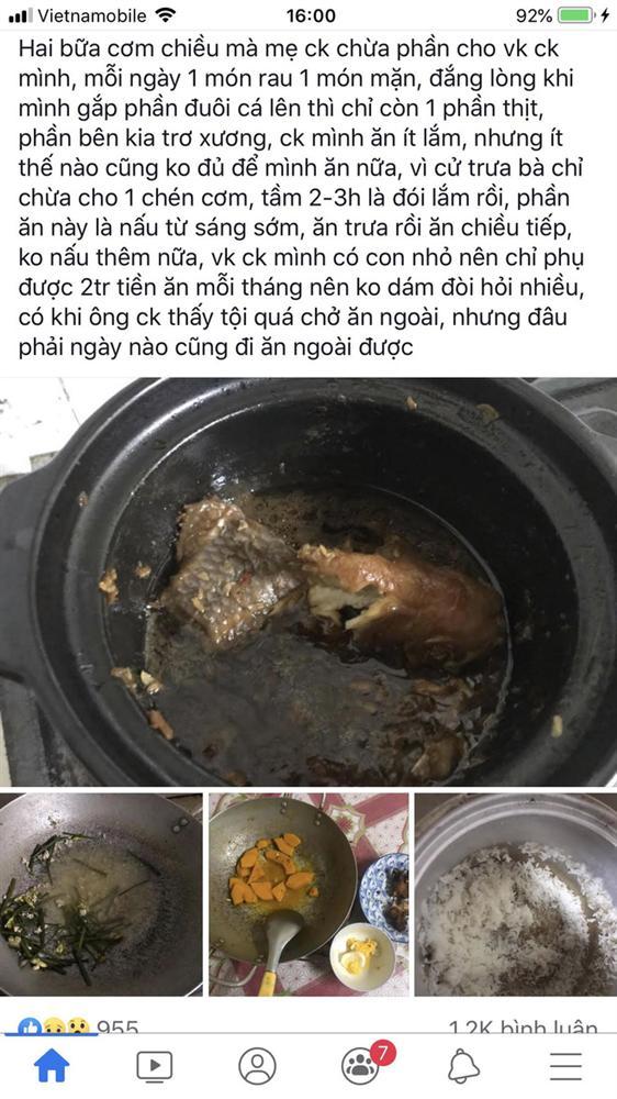 Chê mâm cơm mẹ chồng để phần không muốn nuốt, cô con dâu nhận phản ứng gắt từ cư dân mạng-1