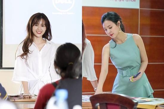 Midu lựa chọn kiểu trang phục nào khi đứng trên bục giảng?