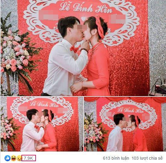 Dân mạng tranh cãi gắt hình ảnh chú rể trẻ hôn như muốn cắn đứt môi của cô dâu-1