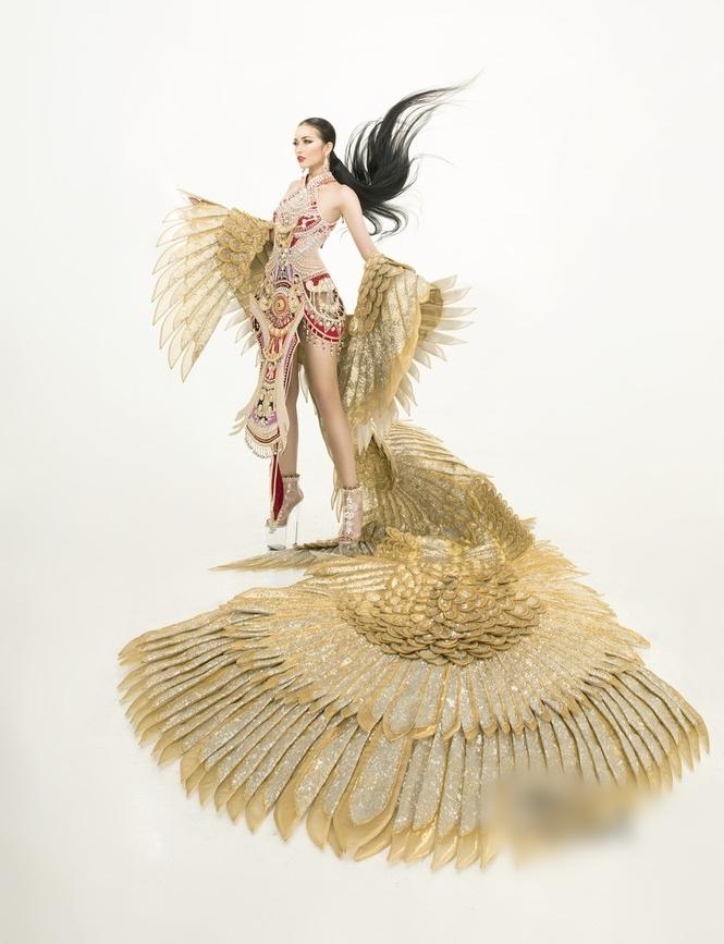 Sau lùm xùm quỵt tiền, đổi nhà thiết kế ngay phút chót, Ngọc Châu khoe bộ trang phục dân tộc chính thức tại Miss Supranational 2019-5