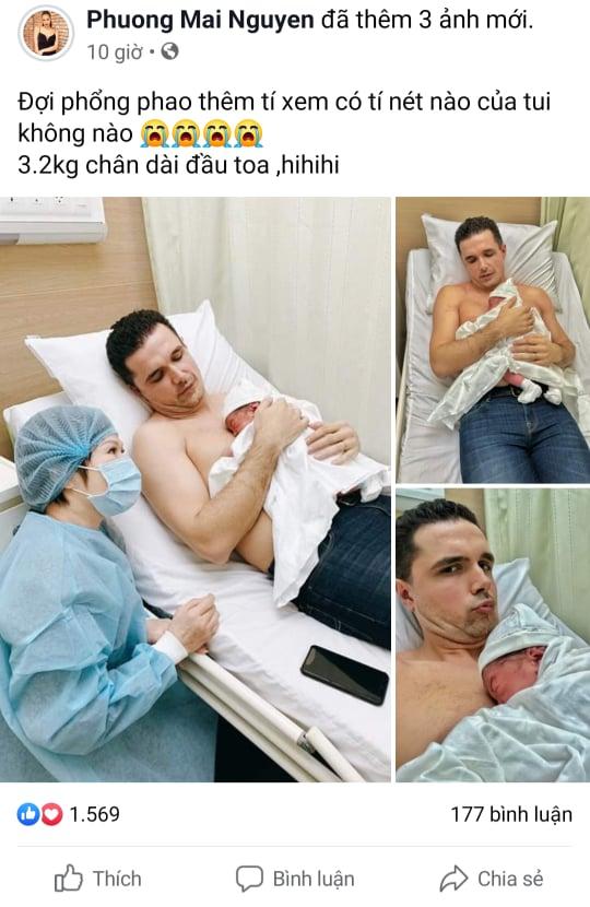 MC Phương Mai lo lắng cho thân phận đẻ thuê khi quý tử mới sinh chẳng giống mình-1