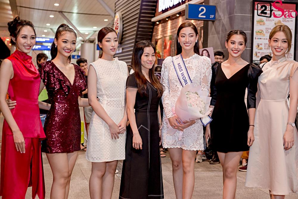 Dàn hoa hậu đổ bộ sân bay lúc nửa đêm tiễn Lương Thùy Linh lên đường thi Miss World 2019-7