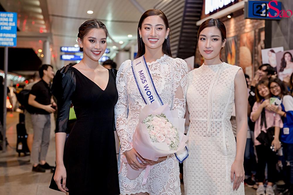 Dàn hoa hậu đổ bộ sân bay lúc nửa đêm tiễn Lương Thùy Linh lên đường thi Miss World 2019-6
