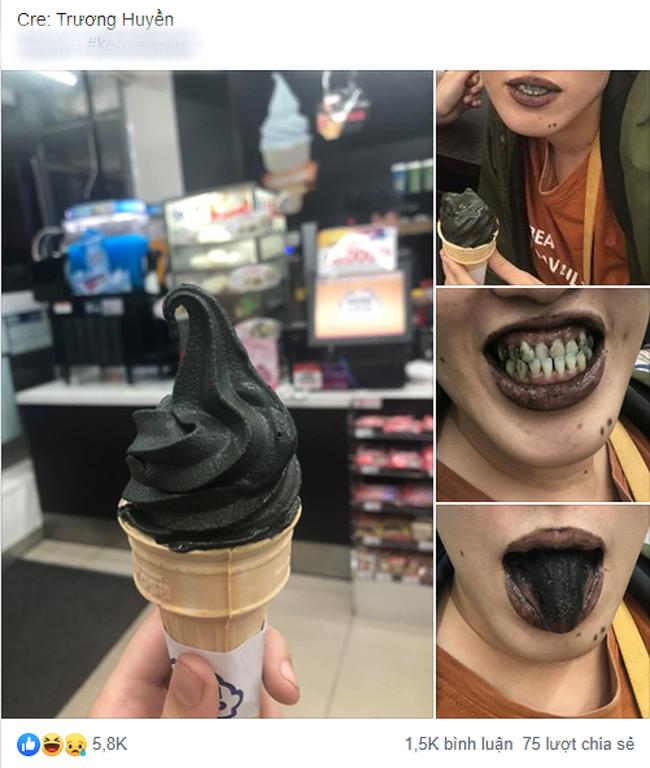 Hình ảnh review kem tinh than đen xì làm dân mạng sợ hãi lắc đầu, liệu có ai dám thử?-1