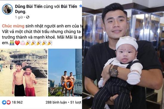 Bùi Tiến Dũng khoe ảnh dậy thì thành công, mừng sinh nhật em trai