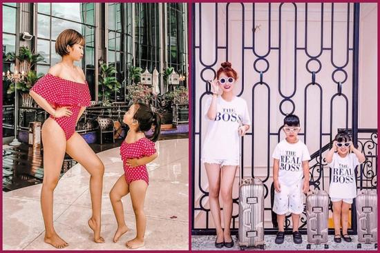 Dù dính phốt ăn cắp ảnh người khác nhưng vợ hai Minh Nhựa lại được đánh giá cao trong khoản phối đồ với con