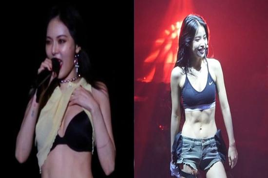 Kiều nữ Hàn xé toang áo trên sân khấu