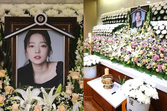 Lễ viếng ngập hoa trắng của Goo Hara