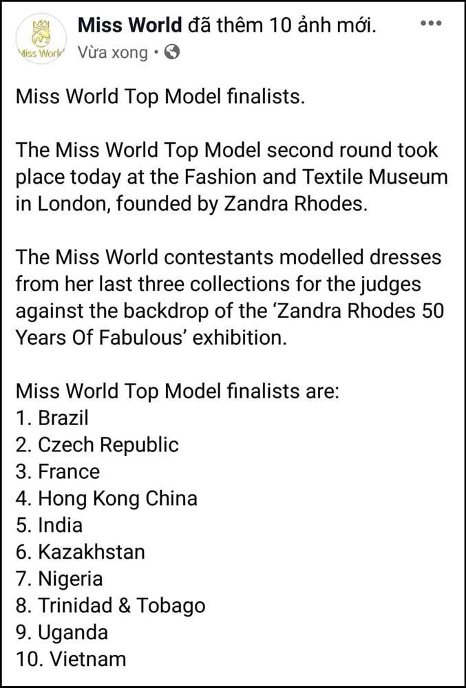 Vượt Lan Khuê lẫn Tiểu Vy, Lương Thùy Linh xuất sắc lọt top 10 Top Model tại Hoa hậu Thế giới 2019-1