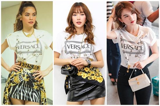 Cùng mặc một mẫu áo phông: Hồ Ngọc Hà, Minh Hằng, Ngọc Trinh ai là người cao tay phối đồ nhất?