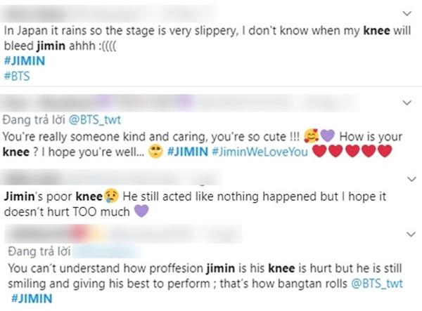 Jimin (BTS) ngã trầy chân, đổ máu khi nhảy dưới mưa vẫn nén đau cống hiến hết mình cho fan-5