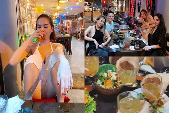 Vừa chia tay bạn trai, Ngọc Trinh ăn uống tưng bừng với dáng ngồi dạng chân không lẫn vào đâu