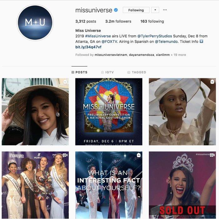 Hoàng Thùy mặc áo dài trắng, đội nón lá chiếm sóng Instagram 3 triệu followers của Miss Universe-1