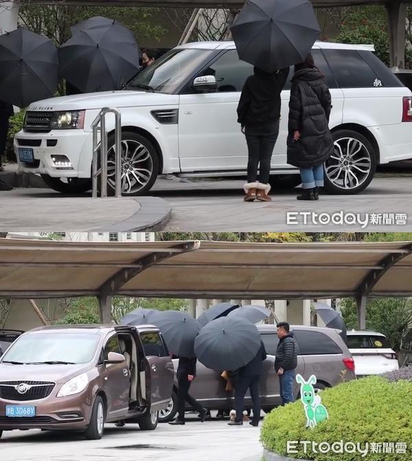 Gia đình dùng ô che chắn trong lễ tang Cao Dĩ Tường-1