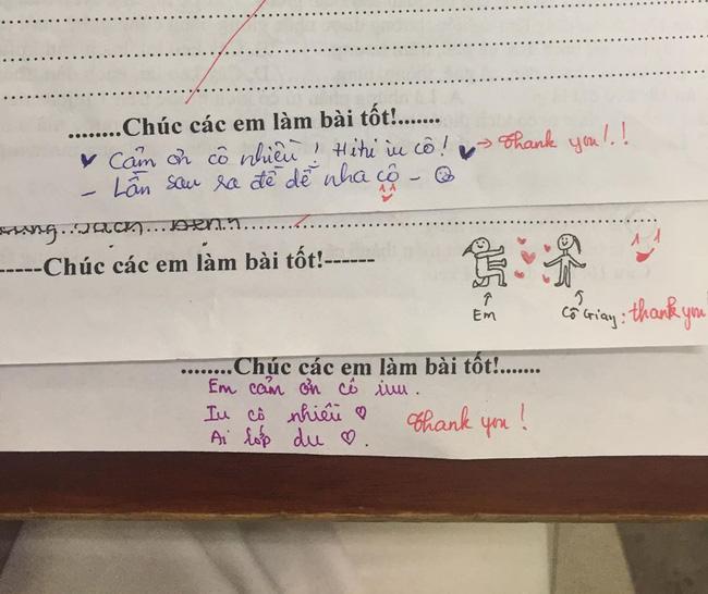 Trình nịnh cô của học sinh lên tầm vô cực: Bài kiểm tra cũng không tha, thả tim và nhắn nhủ ngọt ngào thế này-1