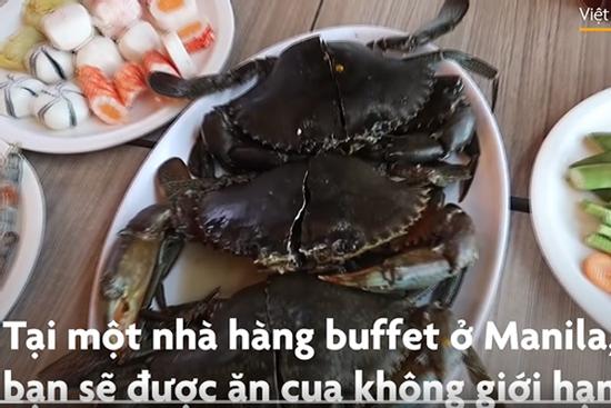 Tiệc buffet tôm, cua không giới hạn giá 15 USD ở Philippines