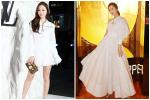 Jessica được khen trông như nữ thần khi diện váy áo màu trắng